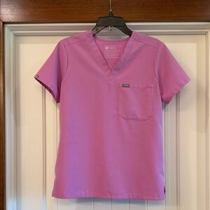 Figs Pink Cloud Catarina Scrub Top
